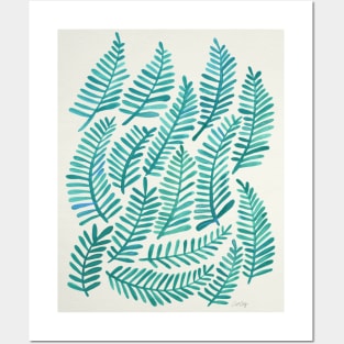 fronds green Posters and Art